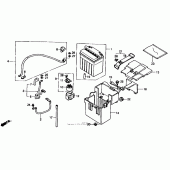 Схема вузла: Акумулятор для Honda CBR1000 CBR1000F Hurricane
