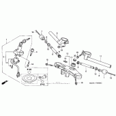 Схема вузла: Верхня траверса & Кліпон керма для Honda RVT1000R RVT RC51