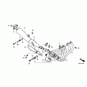 Схема узла: Выхлопная система для Honda CB1100