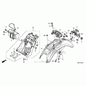 Схема вузла: Заднє крило для Honda CB1100