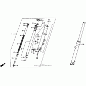 Схема вузла: Vt1100c front fork для Honda VT1100 Shadow