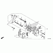 Схема вузла: Передній гальмівний супорт для Honda CMX250 Rebel