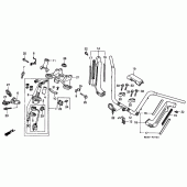 Схема узла: Верхняя траверса и Клипон руля для Honda GL1500 Gold Wing Special Edition