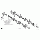 Схема вузла: Трансмісія для Honda VT1300 Interstate