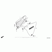 Схема вузла: Бічний обтічник для Honda CB1100