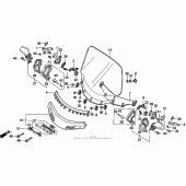 Схема узла: A/i ветровое стекло 95 для Honda GL1500 Gold Wing Aspencade