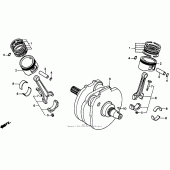 Схема вузла: Колінчастий вал для Honda VT1100 Shadow