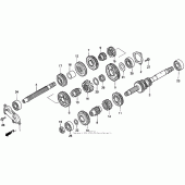 Схема узла: Transmission 96 для Honda GL1500 Gold Wing Aspencade