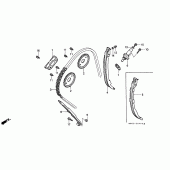 Схема узла: Цепь ГРМ и Натяжитель и Успокоитель для Honda CBR900RR CBR900RR Fireblade