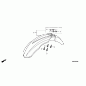 Схема вузла: Переднє крило для Honda CRF150 CRF150RB