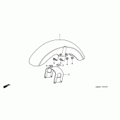 Схема узла: Переднее крыло для Honda VT750 Shadow A.C.E.