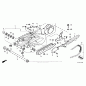 Схема вузла: Задній важіль (Маятник) для Honda CB1000 CB1000R