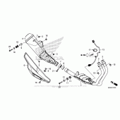 Схема вузла: Вихлопна система для Honda CBR500 CBR500R