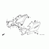 Схема вузла: Бічний обтічник (CB1300F / F1) для Honda CB1300 Super Four