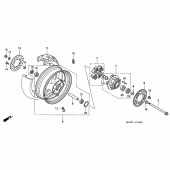 Схема узла: Заднее колесо для Honda CBR1100XX Blackbird