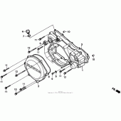 Схема узла: Правая крышка картера для Honda CR250