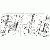 Схема узла: Вилка передней оси для Honda GL1800 Gold Wing