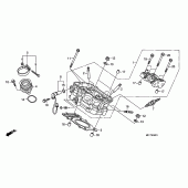 Схема вузла: Задня головка циліндра для Honda XL700V Transalp