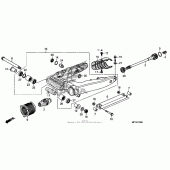Схема вузла: Задній важіль (Маятник) для Honda VT1300 Interstate