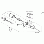 Схема вузла: Стартер електричний для Honda VT600 Shadow VLX