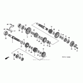 Схема вузла: Трансмісія для Honda XR400