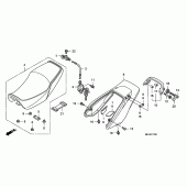 Схема вузла: Сидіння & Бічний обтічник для Honda CB1300 Super Bol D'Or