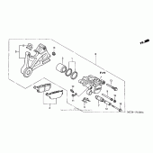 Схема вузла: Задній гальмівний супорт для Honda CB900 919