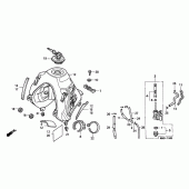 Схема вузла: Паливний бак для Honda NX500 Dominator