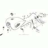 Схема узла: Топливный бак для Honda VF750 Magna Deluxe