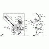 Схема узла: Передний тормозной цилиндр (fsc600d) для Honda FSC600 Silver Wing