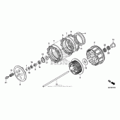 Схема узла: Сцепление для Honda CRF250 CRF250X