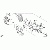 Схема вузла: Передній гальмівний супорт (FJS4 00D8) для Honda FJS400 Silver Wing