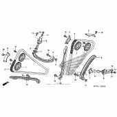 Схема вузла: Ланцюг ГРМ & Натяжник & Заспокоювач для Honda VFR800 Interceptor