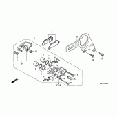 Схема узла: Задний тормозной суппорт (CB1000R) для Honda CB1000 CB1000R