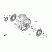 Схема вузла: Переднє колесо для Honda CB600F Hornet