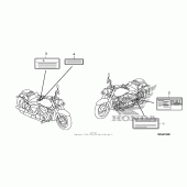Схема вузла: Інформаційні наклейки для Honda VT750 Shadow Aero