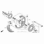 Схема вузла: Заднє колесо для Honda XR250