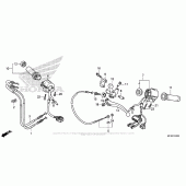 Схема вузла: Пульт управління рульовой & Тросик для Honda VT1300 Fury