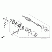 Схема вузла: Стартер електричний для Honda VTR1000 VTR SP-1