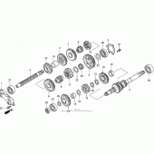 Схема узла: Трансмиссия для Honda GL1500 Valkyrie Interstate