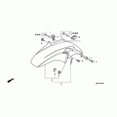 Схема вузла: Переднє крило для Honda CBF600