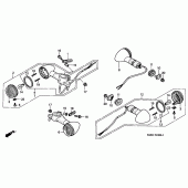 Схема вузла: Поворотники для Honda VT125 Shadow