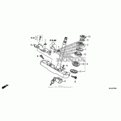 Схема вузла: Steering stem (1) для Honda VT750 Shadow Aero