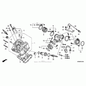 Схема вузла: Перед. головка циліндра + intake manifold для Honda VTX1300