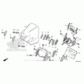 Схема узла: Windscreen для Honda ST1300 Pan-European Police