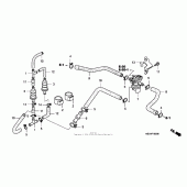 Схема узла: Система вентиляция картера для Honda VT750 Shadow Aero