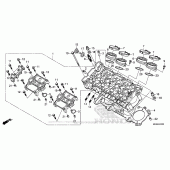 Схема вузла: Головка циліндра для Honda CBR1000 CBR1000RR Fireblade
