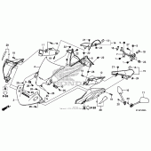 Схема узла: Передний обтекатель для Honda CBR250