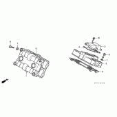Схема вузла: Клапанна кришка для Honda VFR750F Interceptor