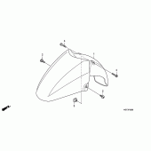 Схема вузла: Переднє крило (FJS400D8) для Honda FJS400 Silver Wing